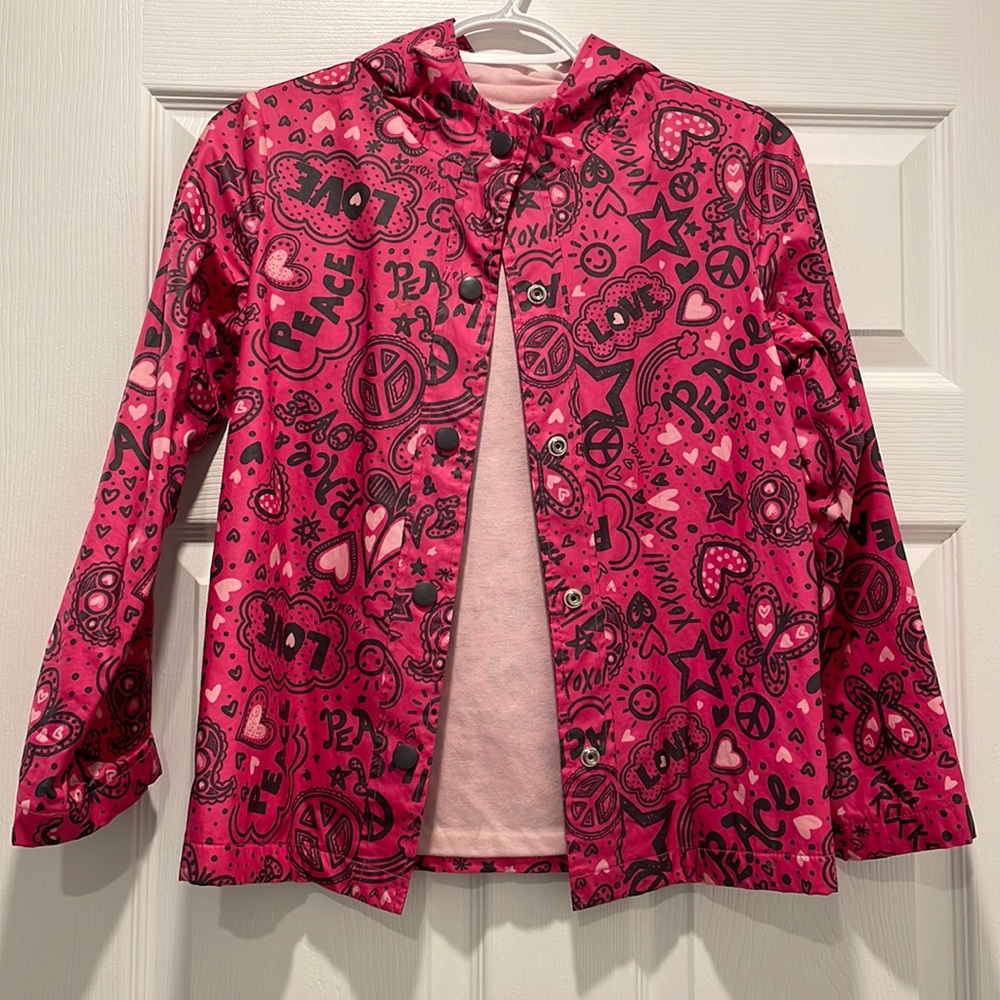 Old Navy pink raincoat!